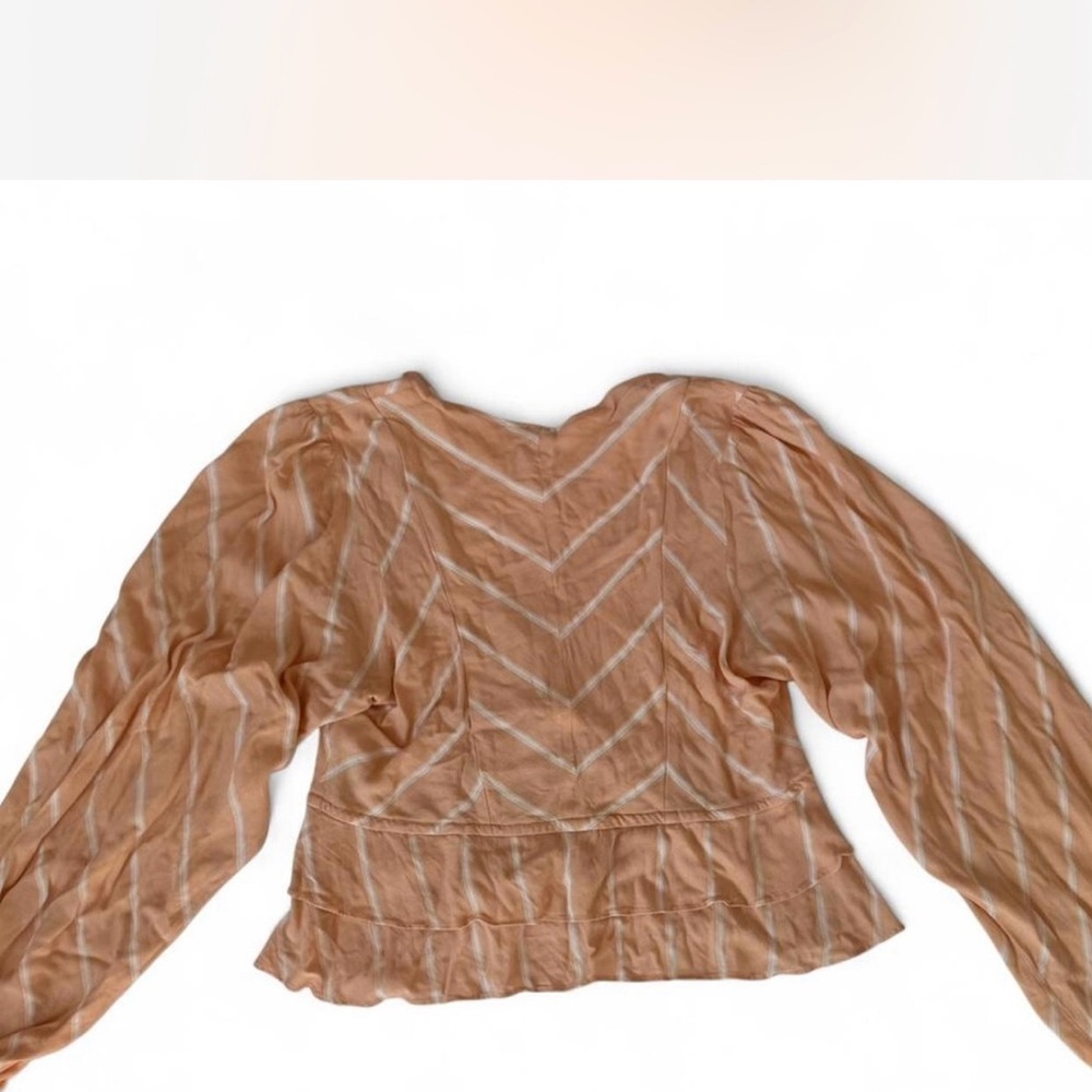 Free People Peach Ruffle Blouse - Picture 4 of 4